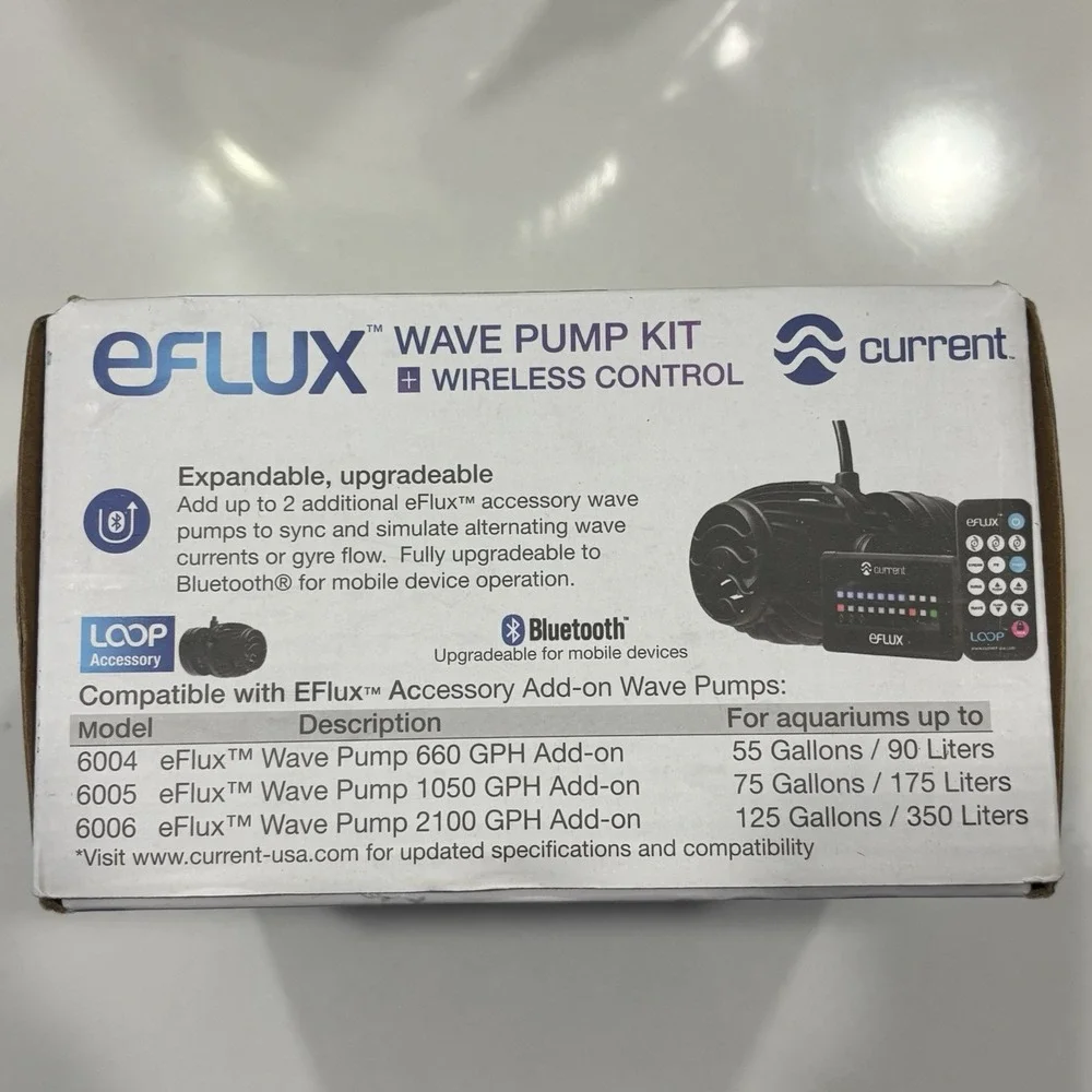 Current USA eFlux Wave Pump Kit 660 GPH Wireless Control LOOP Model 6000